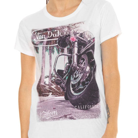 Von Dutch Moto female t-shirt white VON DUTCH MOTOVEIKALS 21