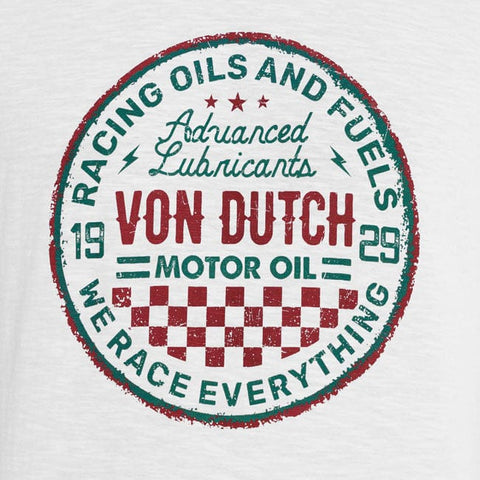 Von Dutch Old t-shirt white VON DUTCH MOTOVEIKALS 21