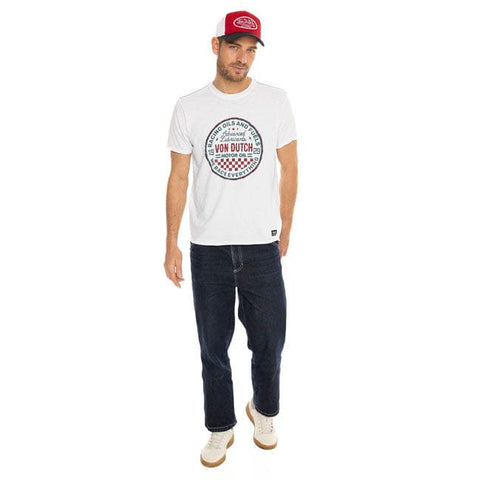 Von Dutch Old t-shirt white VON DUTCH MOTOVEIKALS 21