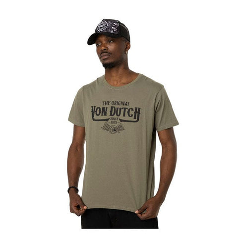 Von Dutch Original t-shirt kaki VON DUTCH MOTOVEIKALS 21
