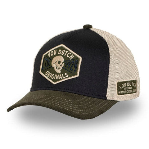 Von Dutch Semi-Curved Skull cap black/green/white VON DUTCH MOTOVEIKALS 21