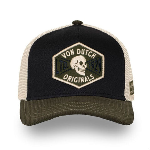 Von Dutch Semi-Curved Skull cap black/green/white VON DUTCH MOTOVEIKALS 21