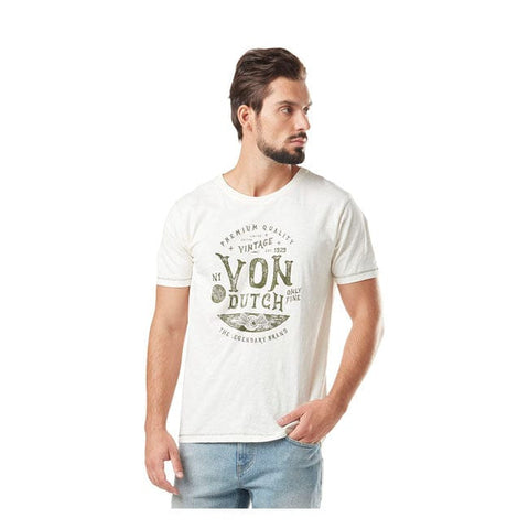 Von Dutch Slub t-shirt white/black VON DUTCH MOTOVEIKALS 21