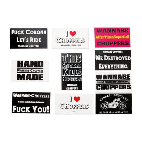 Wannabe Choppers, sticker set WANNABE CHOPPERS MOTOVEIKALS 21