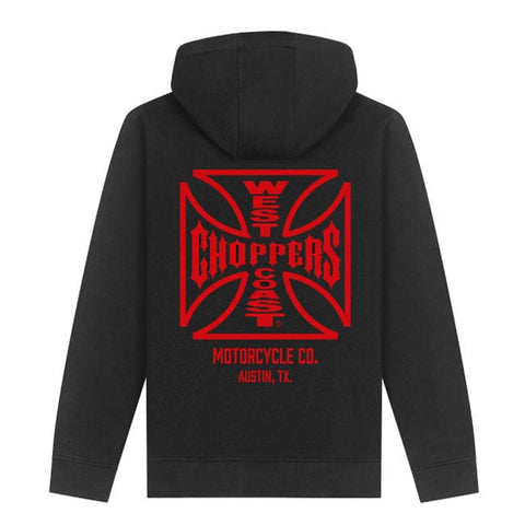 WCC ATX Cross hoodie black/red WEST COAST CHOPPERS MOTOVEIKALS 21