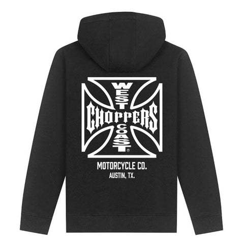 WCC ATX Cross hoodie black/white WEST COAST CHOPPERS MOTOVEIKALS 21