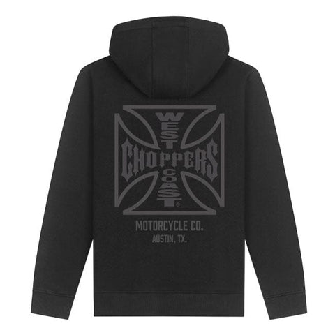 WCC ATX Cross zip hoodie black/gray WEST COAST CHOPPERS MOTOVEIKALS 21