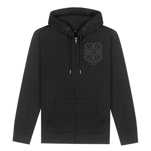 WCC ATX Cross zip hoodie black/gray WEST COAST CHOPPERS MOTOVEIKALS 21