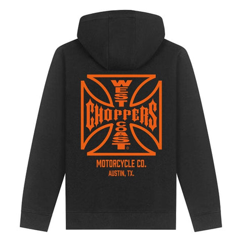 WCC ATX Cross zip hoodie black/orange WEST COAST CHOPPERS MOTOVEIKALS 21