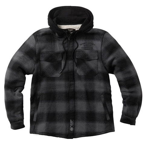 WCC Hell Bent Flannel jacket charcoal/black WEST COAST CHOPPERS MOTOVEIKALS 21