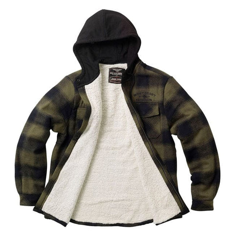 WCC Hell Bent Flannel jacket olive/black WEST COAST CHOPPERS MOTOVEIKALS 21
