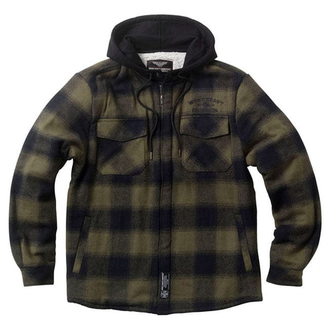 WCC Hell Bent Flannel jacket olive/black WEST COAST CHOPPERS MOTOVEIKALS 21