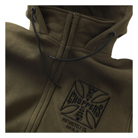 WCC OG ATX zip hoodie olive green WEST COAST CHOPPERS MOTOVEIKALS 21