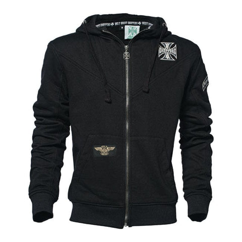 WCC OG Classic Panel zip hoodie black WEST COAST CHOPPERS MOTOVEIKALS 21