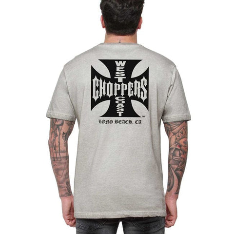 WCC Og Lbc Cross t-shirt Vintage grey wash WEST COAST CHOPPERS MOTOVEIKALS 21