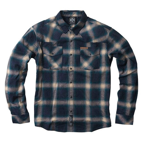 WCC Outlaw Flannel shirt blue/beige WEST COAST CHOPPERS MOTOVEIKALS 21