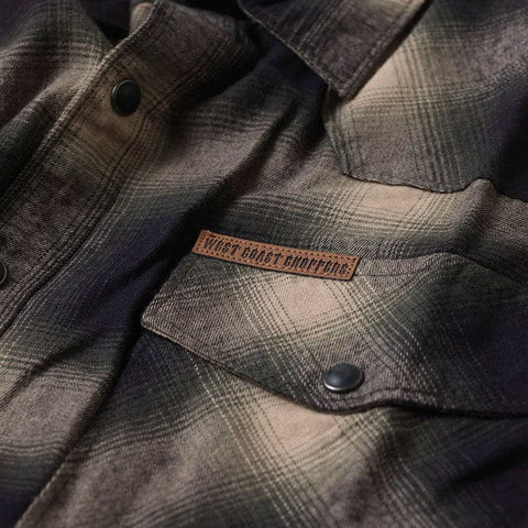 WCC Outlaw Flannel shirt olive/beige WEST COAST CHOPPERS MOTOVEIKALS 21