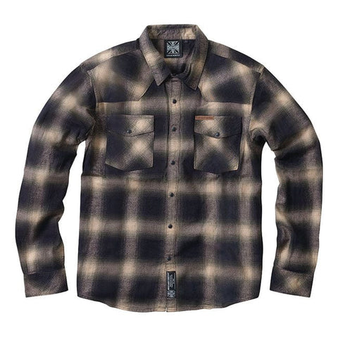 WCC Outlaw Flannel shirt olive/beige WEST COAST CHOPPERS MOTOVEIKALS 21