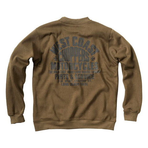 WCC Parts sweatshirt olive green WEST COAST CHOPPERS MOTOVEIKALS 21