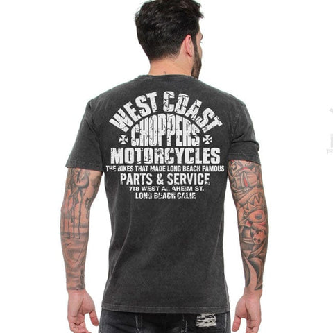WCC Parts t-shirt vintage black WEST COAST CHOPPERS MOTOVEIKALS 21