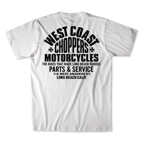 WCC Parts t-shirt white/black WEST COAST CHOPPERS MOTOVEIKALS 21