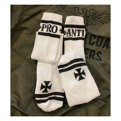 WCC Pro-anti knee high socks white WEST COAST CHOPPERS MOTOVEIKALS 21