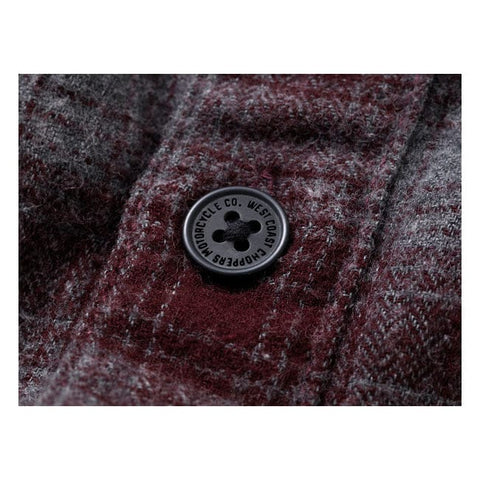 WCC Rigid Flannel shirt burgundy/grey WEST COAST CHOPPERS MOTOVEIKALS 21