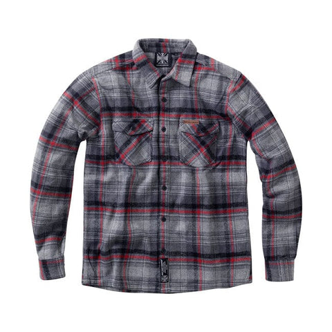 WCC Rigid Flannel shirt grey WEST COAST CHOPPERS MOTOVEIKALS 21