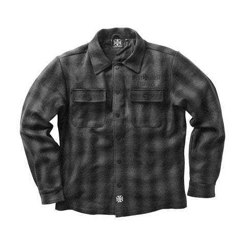 WCC Wool lined Plaidshirt charcoal/black WEST COAST CHOPPERS MOTOVEIKALS 21