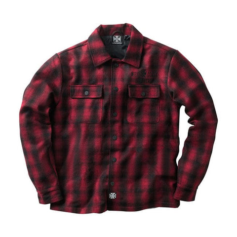 WCC Wool lined Plaidshirt red/black WEST COAST CHOPPERS MOTOVEIKALS 21