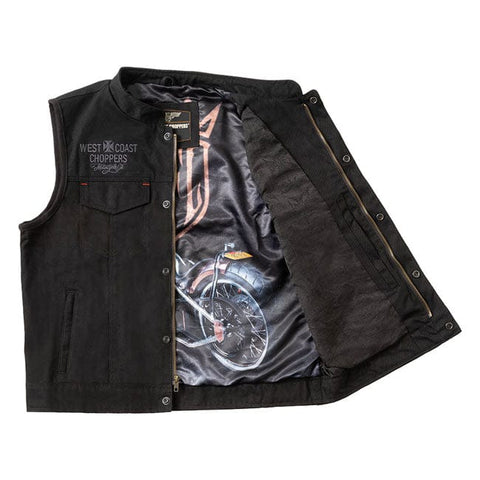 WCC x 13 1/2 Dominator black canvas riding vest WEST COAST CHOPPERS MOTOVEIKALS 21