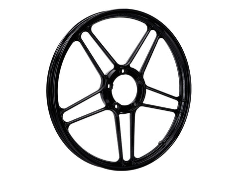 Wheel aluminum black glossy 17 inch black front, rear for Puch Maxi OEM STANDARD MOTOVEIKALS 21
