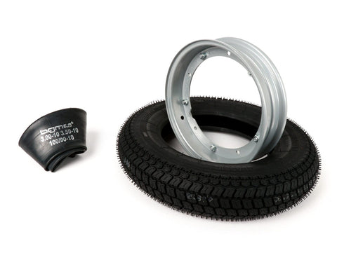 Wheel -BGM Classic, Vespa- 3.50 - 10 inch TT 59P (reinforced) - wheel rim 2.10-10 grey BGM PRO MOTOVEIKALS 21