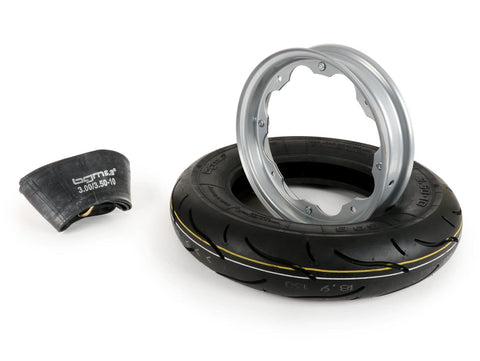 Wheel -BGM Sport, Lambretta- 3.50 - 10 inch TT 59S (reinforced) - wheel rim 2.15-10 grey BGM PRO MOTOVEIKALS 21