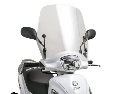 windshield Puig T.S. transparent / clear for SYM Symphony S, SR 50, 125, 150 PUIG MOTOVEIKALS 21