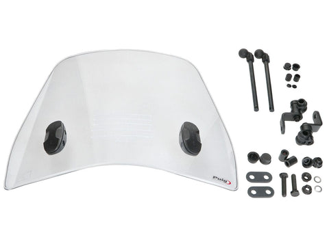 windshield Puig Trafic clear / transparent for Kymco Agility City 50, 125 2020- PUIG MOTOVEIKALS 21