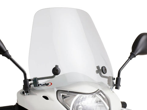 windshield Puig Trafic transparent / clear for Honda Lead 110 NHX 08-13 PUIG MOTOVEIKALS 21