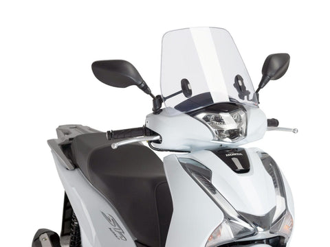 windshield Puig Trafic transparent / clear for Honda SH Scoopy 125i, 150i 2017- PUIG MOTOVEIKALS 21