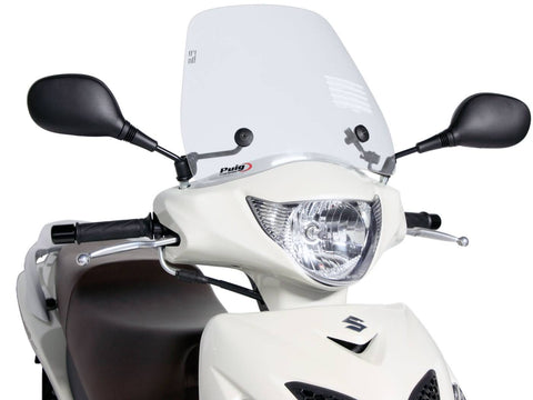 windshield Puig Trafic transparent / clear for Suzuki Sixteen 125, 150 (08-14) PUIG MOTOVEIKALS 21