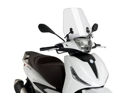 windshield Puig Urban transparent / clear for Piaggio Beverly 300, 400 ie 2021- PUIG MOTOVEIKALS 21