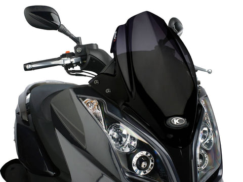 windshield Puig V-Tech Sport black for Kymco Downtown 125i, 300i ABS 09-14 PUIG MOTOVEIKALS 21