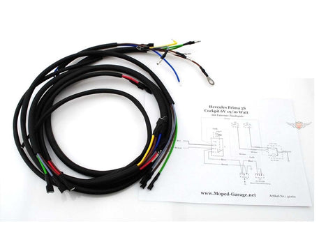 Wiring harness Goebel 6 Volt 19/10 Watt for Hercules Prima 5S GOEBEL MOTOVEIKALS 21