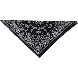 ZAN HEADGEAR lakats Paisley Cotton Bandana - Black ZAN HEADGEAR MOTOVEIKALS 21