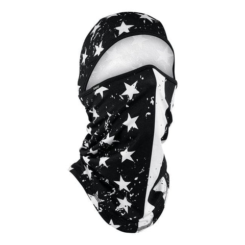 ZANheadgear Balaclava sportflex black & white flag ZAN HEADGEAR MOTOVEIKALS 21