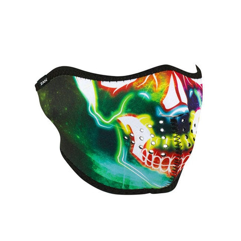 ZANheadgear Half Mask neoprene electric skull ZAN HEADGEAR MOTOVEIKALS 21