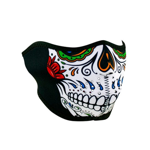 ZANheadgear Half Mask neoprene muerte skull ZAN HEADGEAR MOTOVEIKALS 21