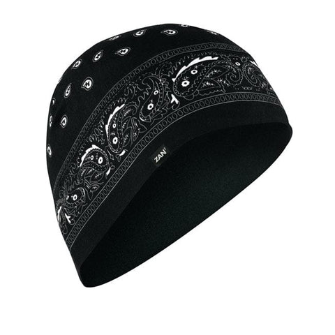 ZANheadgear Helmet beanie sportflexr black paisley ZAN HEADGEAR MOTOVEIKALS 21