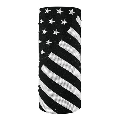ZANheadgear Motley Tube polyester black & white flag ZAN HEADGEAR MOTOVEIKALS 21