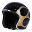 13 1/2 Skull bucket helmet flames gold 13 AND A HALF COMPANY MOTOVEIKALS 21