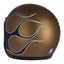 13 1/2 Skull bucket helmet flames matt gold 13 AND A HALF COMPANY MOTOVEIKALS 21